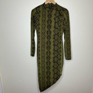 Pretty Little Thing Snakeskin midi dress